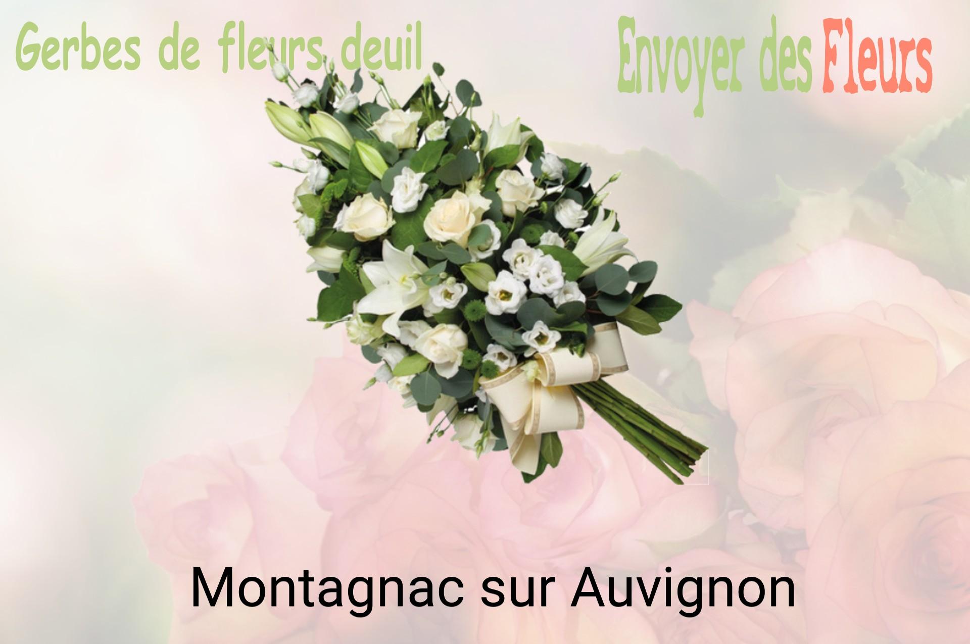Gerbe de fleurs de deuil livrée à Montagnac-sur-Auvignon